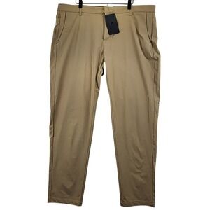 Fabletics The Don Trouser Khaki Stretch Wrinkle Resistant Pants Mens 42x34